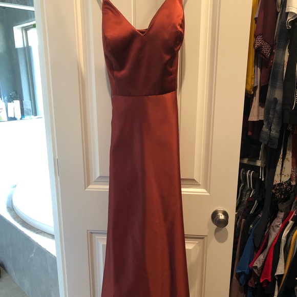 David’s Bridal Bridesmaid dress— size 18. Color: cinnamon. - Picture 2 of 5